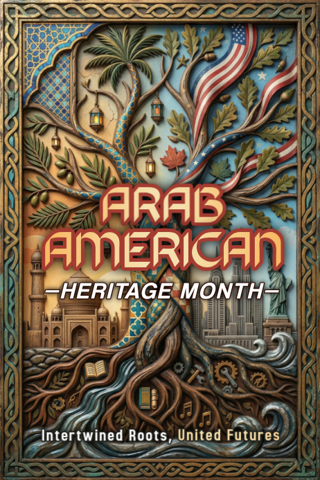 Plantilla de Illustrative Arab American Heritage Month Poster Template ...