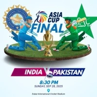 Illustrative Asia Cup Final Match Instagram Post Instagram-bericht template