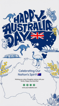 Illustrative Australia Day Instagram Story template