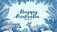 Illustrative Australia National Day Design Digital Display (16:9) template
