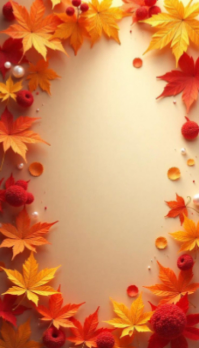 สีน้ำตาล Illustrative Autumn Fall Leaves Border Frame Business Card Visitekaartje Template