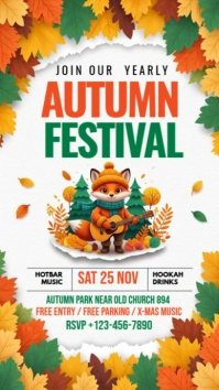 Illustrative Autumn Festival Instagram Story template