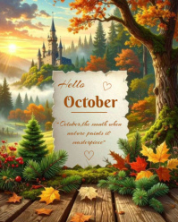 Autumn Greetings Instagram Portrait Template