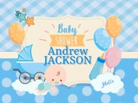 Illustrative Baby Shower Yard Sign template