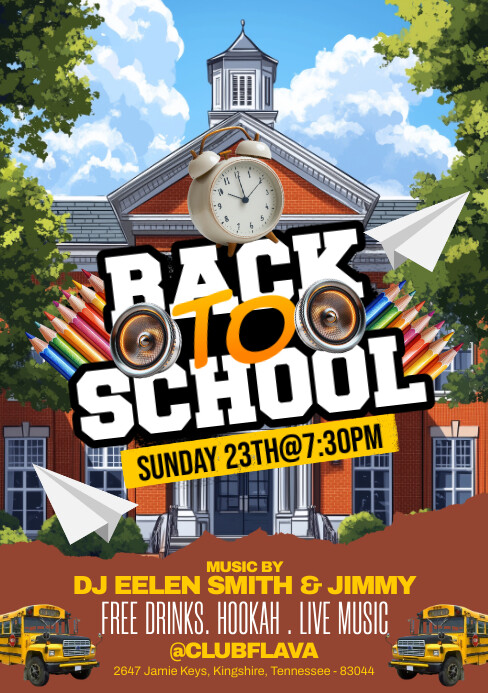 Illustrative Back 2 School A5 template