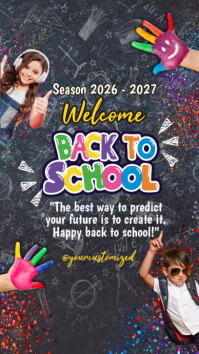 Illustrative  Back To School Instagram Story template