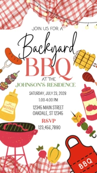 Illustrative Backyard Bbq Instagram Story template