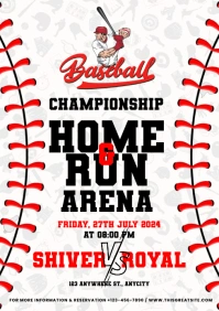 Illustrative Baseball Championship Match A4 template