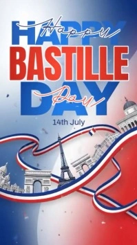 Illustrative Bastille Day Instagram Story template