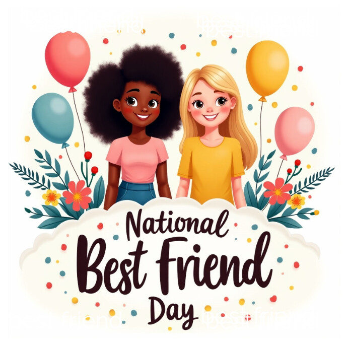 Copy of Illustrative Best Friend Instagram Post | PosterMyWall