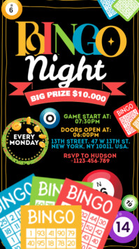 Illustrative Bingo Night Instagram Story template