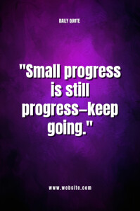 Illustrative Black And Purple Background Typography Inspirational Quote  Poster 海报 template