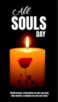 Illustrative Black Background Maximalist All Souls Day Business Card Kartu Bisnis template