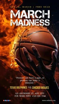 Illustrative Black Background Maximalist March Madness  Business Card Visitkort template