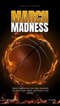 Illustrative Black Background Maximalist March Madness  Business Card 名片 template