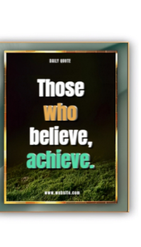 Illustrative Black Background Typography Inspirational Quote  Business Card Visitkort template