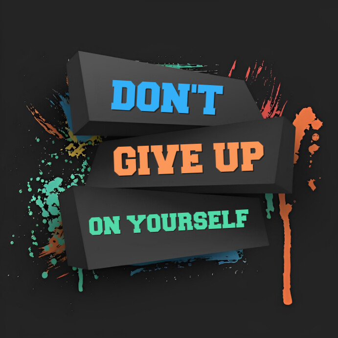 Plantilla de Illustrative Black Background Typography Inspirational ...