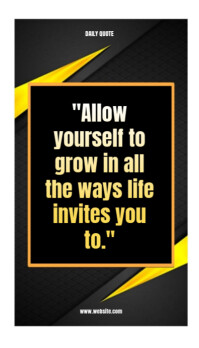 Illustrative Black Background Typography Inspirational Quote  Business Card Tarjeta de Presentación template