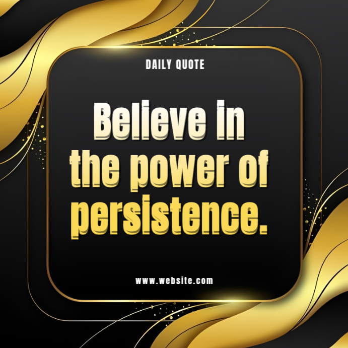 Illustrative Black Background Typography Inspirational Quote Instagram ...