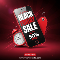 Red Black Friday Sale Instagram Plasing Template