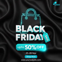 Illustrative Black Friday Sale Instagram Post Wpis na Instagrama template