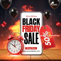 Illustrative Black Friday Sale Square (1:1) template