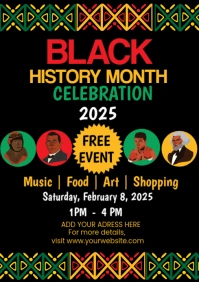 Illustrative Black History Month A4 template