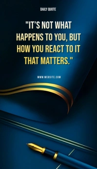 Illustrative Blue Background Typography Inspirational Quote  Business Card Ikhadi Lebhizinisi template