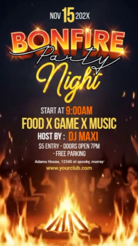 Illustrative Bonfire Night Party Instagram Story template
