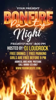 Illustrative Bonfire Night Party Instagram Story template