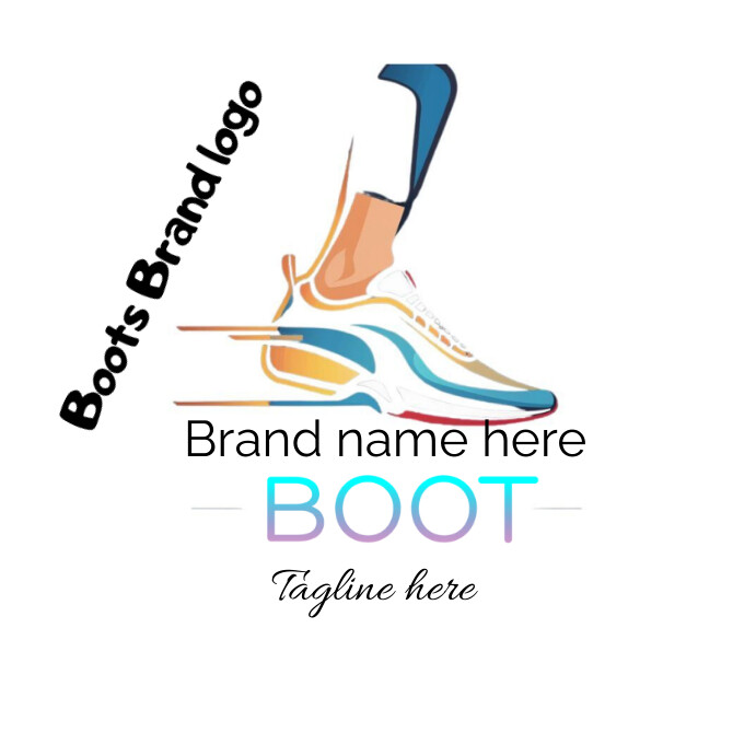 Illustrative boot brand logo Templat | PosterMyWall