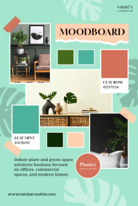 Illustrative Brand Mood Board Poster template