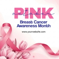 Illustrative Breast Cancer Awareness  Instagram Story Carré (1:1) template