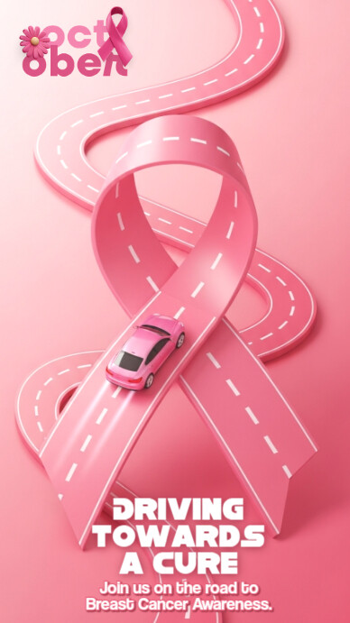 Illustrative Breast Cancer Awareness Month Instagram Story template
