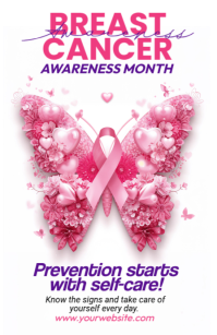 Illustrative Breast Cancer Awareness Tabloid template