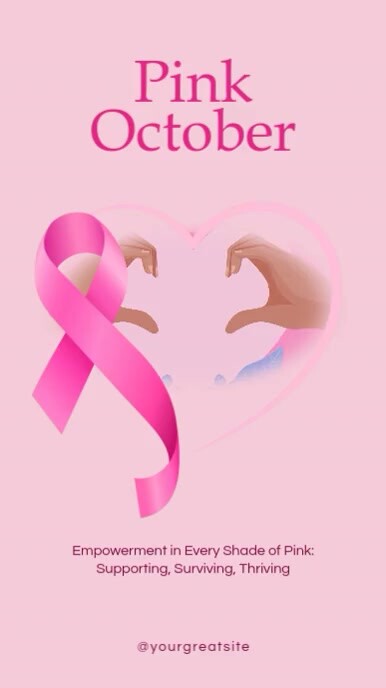 Illustrative Breast Cancer Instagram Reel template