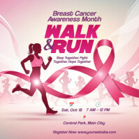 Wit Breast Cancer Awareness Pos Instagram Template