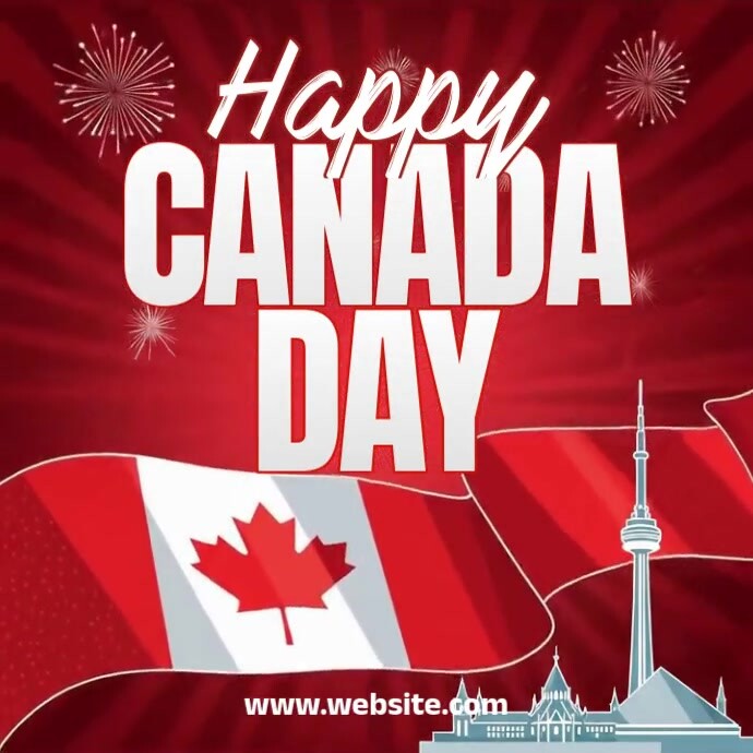 Illustrative Canada Day Instagram Post template