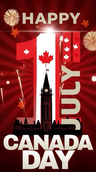 Illustrative Canada Day Instagram Story template