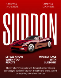 Illustrative Car Flyer (us Letter) template