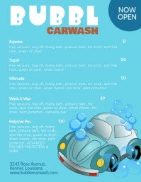 Illustrative Car Wash Price List Templates