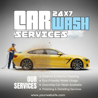 Illustrative Car Wash Service Instagram Post template