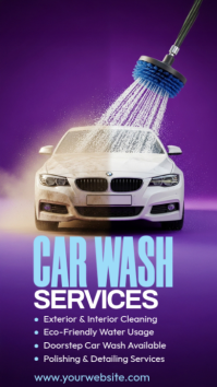 Illustrative Car Wash Service Instagram Story template