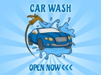 Illustrative Car Wash Yard Sign template