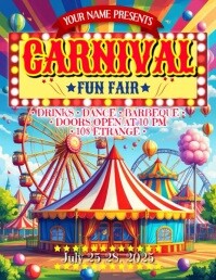 Illustrative Carnival Circus Flyer (us Letter) template