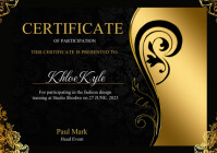 Illustrative Certificate Of Participation A4 template