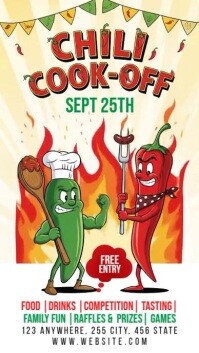 Illustrative Chili Cookoff  Instagram Story template