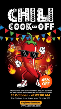 Illustrative Chili Cookoff  Instagram Story template