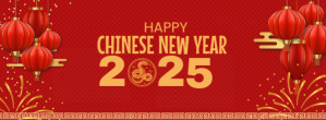 Rot Chinese New Year 2025 Celebration Facebook-coverfoto Template