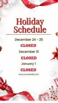 Illustrative Christmas Closure Dates Instagram Story template